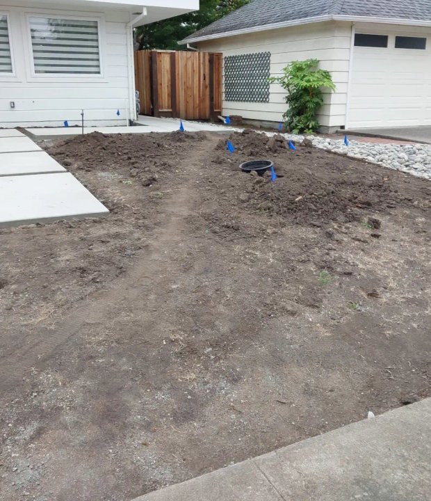 Finished drainage solutions work for a Santa Rosa homeowner